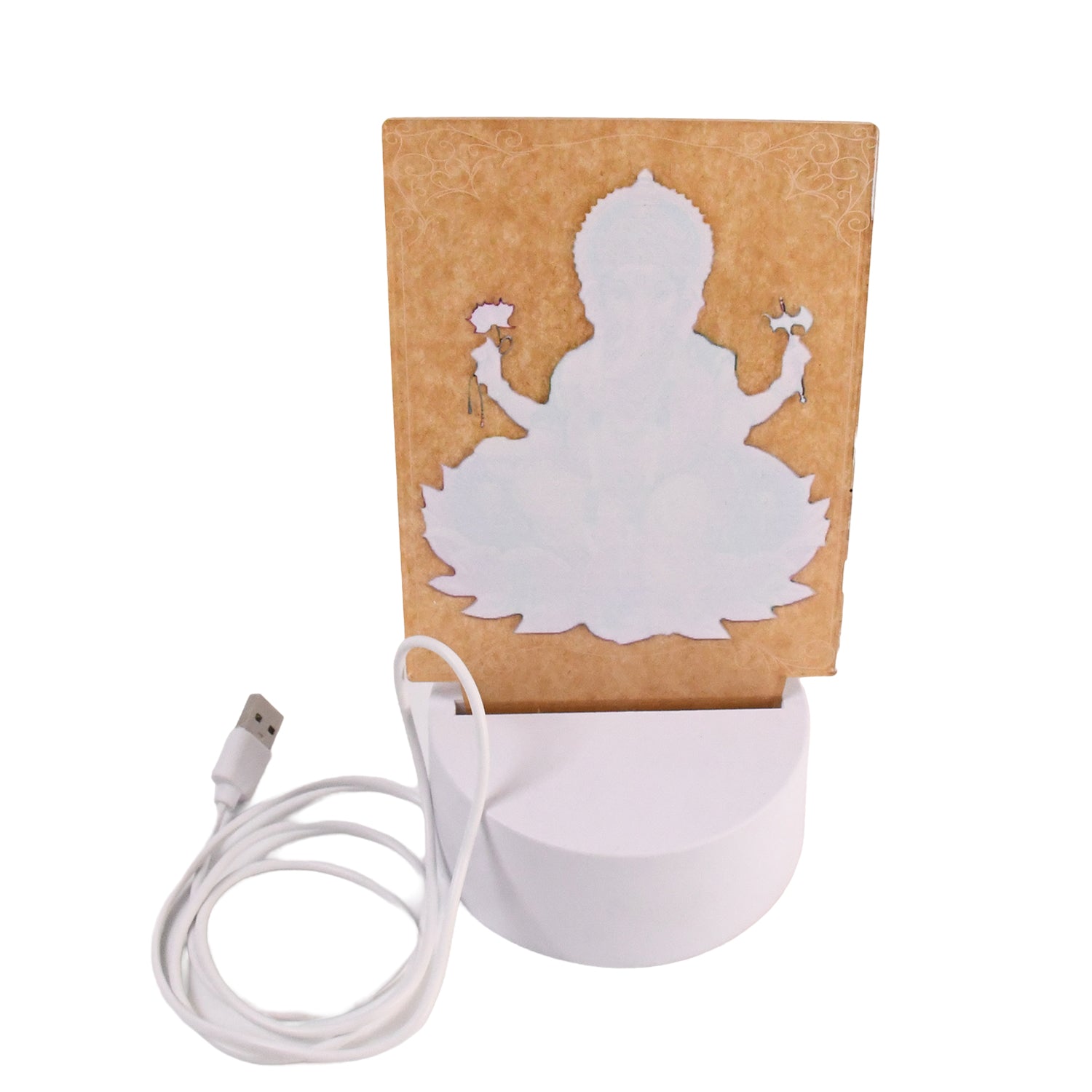 Beautiful 3d Lord Ganesh Frame With Soft White Light (1 Pc) Beautiful 3d Lord Ganesh Frame With Soft White Light (1 Pc)